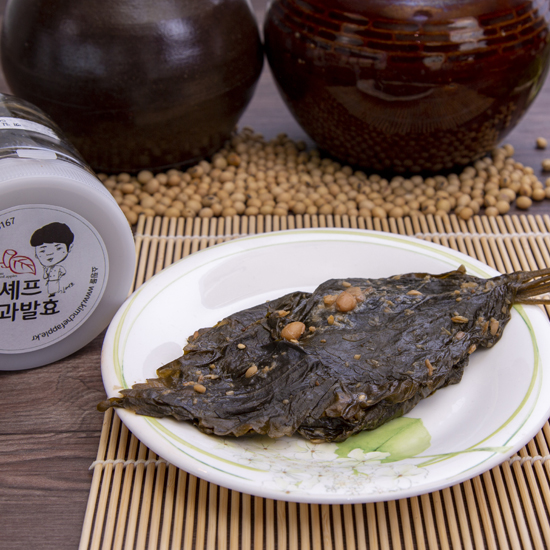 사과발효 전통수제 된장깻잎 장아찌 400g