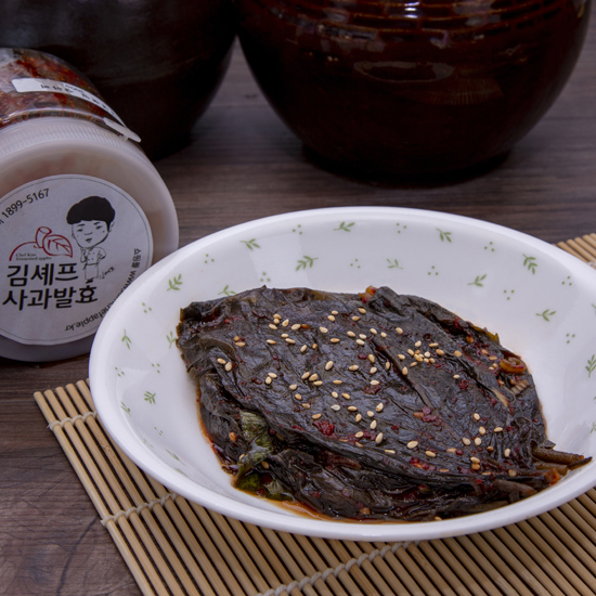 사과발효 전통수제 양념깻잎 장아찌 400g